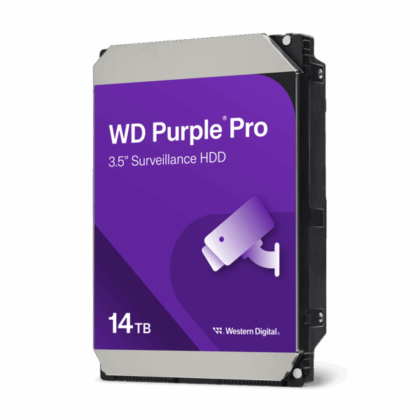 WD142PURP   WD Purple 14TB Surveillance Hard Drive - 7200 RPM Class, SATA 6 Gb/s, 512 MB Cache, 3.5"