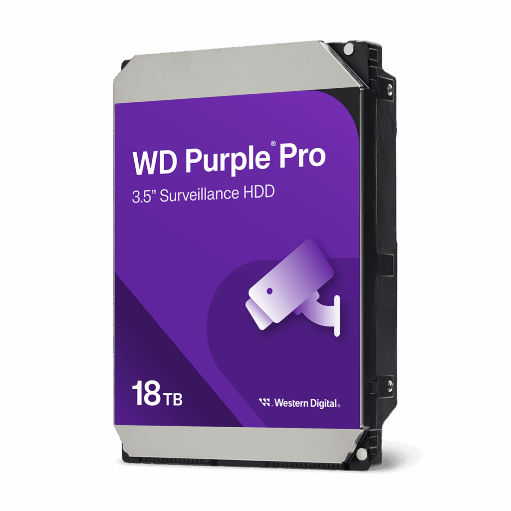 WD181PURP    WD Purple 18TB Surveillance Hard Drive - 7200 RPM Class, SATA 6 Gb/s, 512 MB Cache, 3.5" -