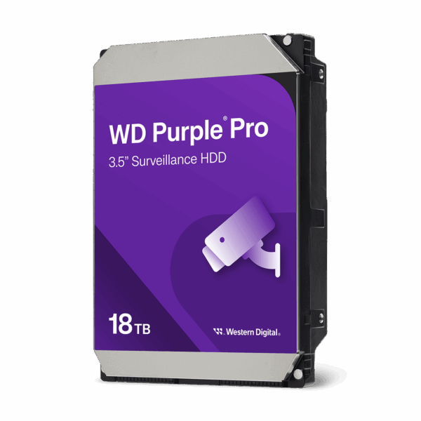 WD181PURP    WD Purple 18TB Surveillance Hard Drive - 7200 RPM Class, SATA 6 Gb/s, 512 MB Cache, 3.5" -